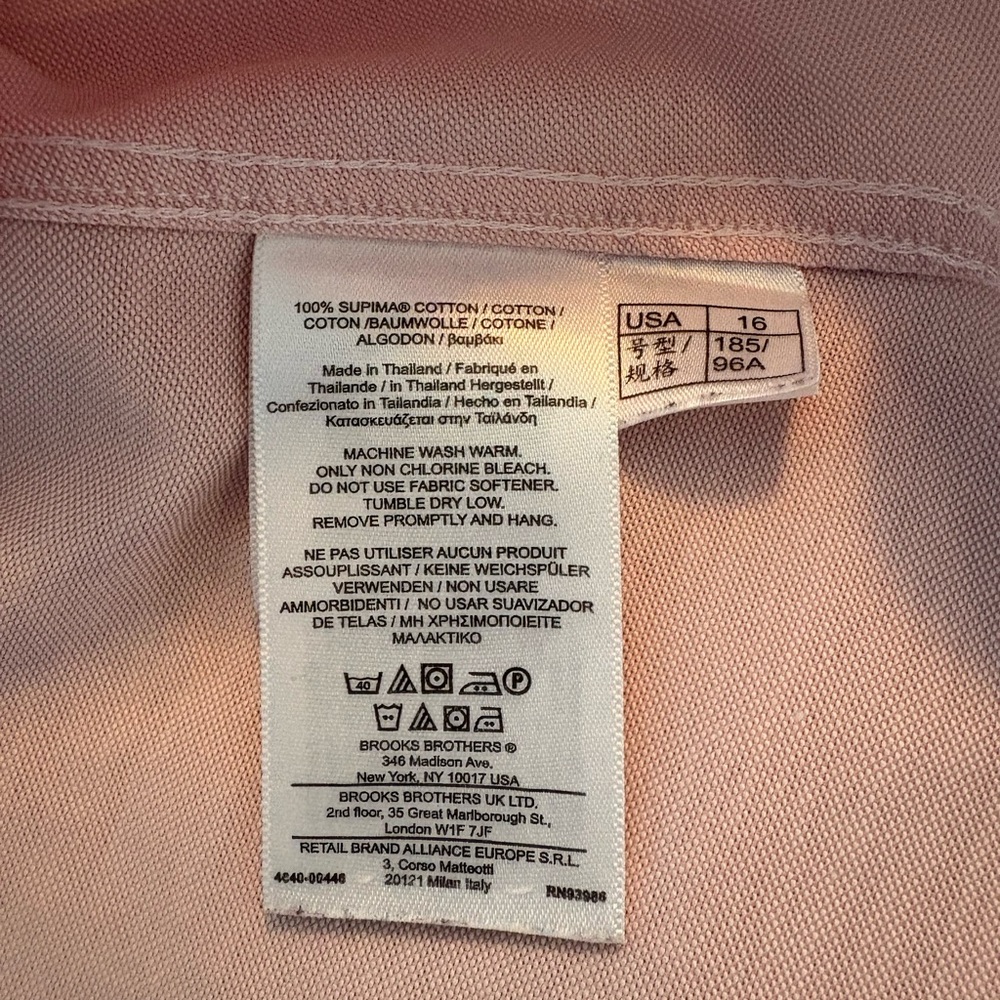 Brooks Brothers Light Pink Cotton Shirt - Picture 4 of 8